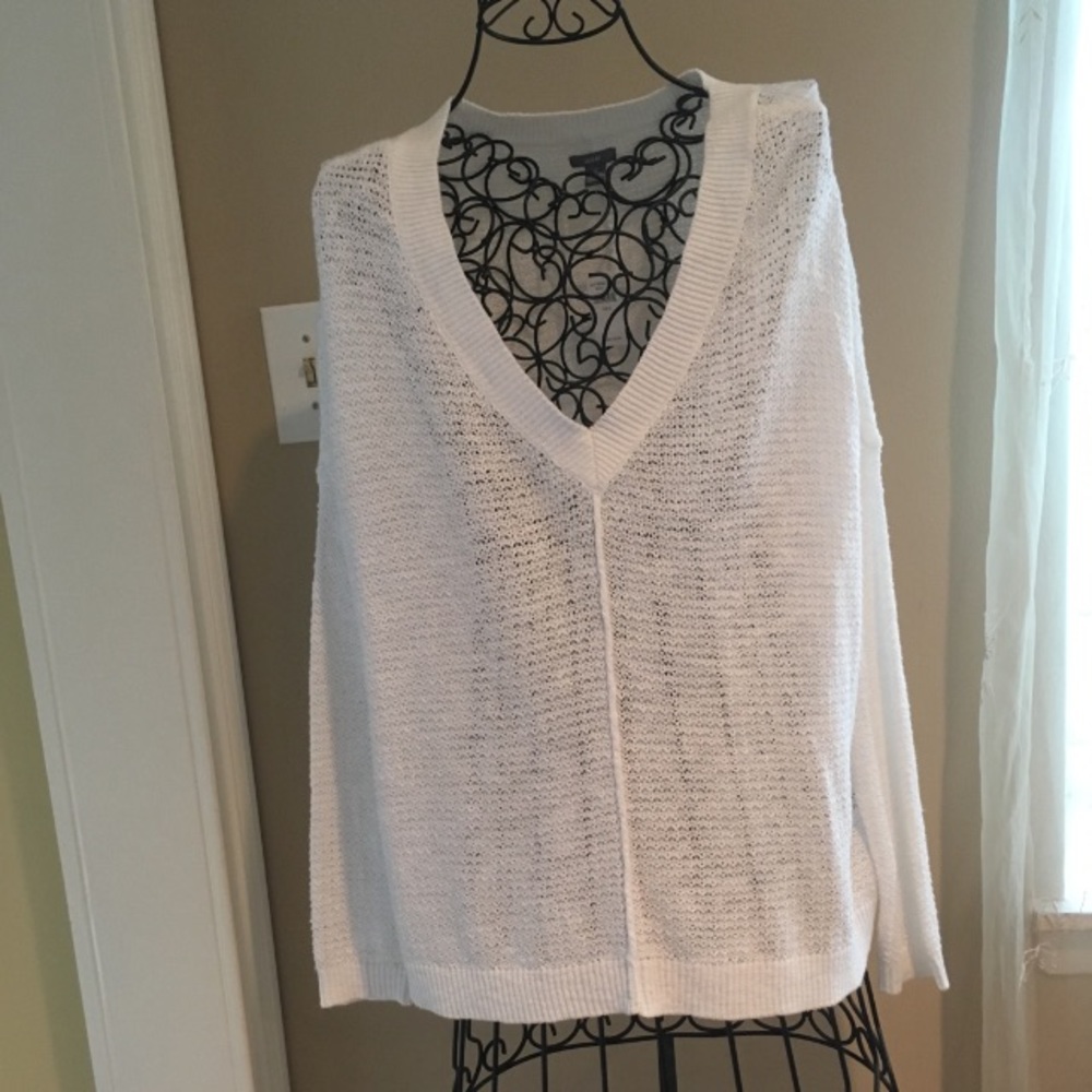 White Lightweight Beach Sweater from Aerie